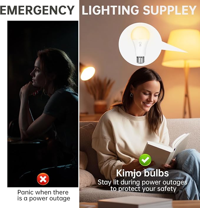 Kimjo 6 Pack Rechargeable Light Bulbs - Image 3