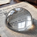 6X Crystal Dome Magnifier Paperweight, 3.8 Inch Large Dome Reading Magnifying by Zerelys
