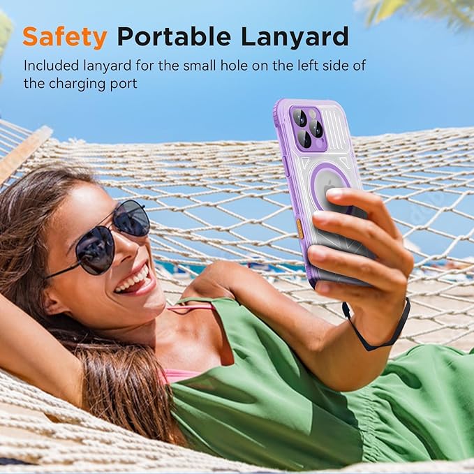 WIFORT for iPhone 16 Pro Max Waterproof Case, Fit for Magsafe Full Body - Image 7