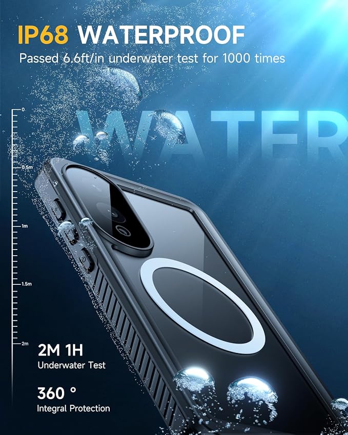 Lanhiem Magnetic for Samsung Galaxy S25 Edge Phone Case, IP68 Waterproof - Image 2