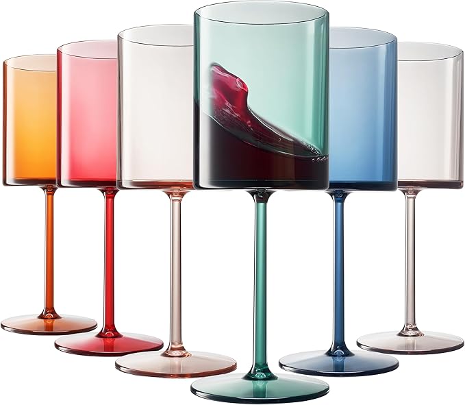 Unbreakable Stemmed Square Tritan Acrylic Floating Wine Glasses European Style by Khen