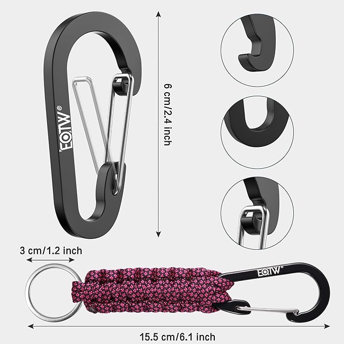 EOTW Paracord Keychain for Men Women Paracord Carabiner Backpack Keychain - Image 8