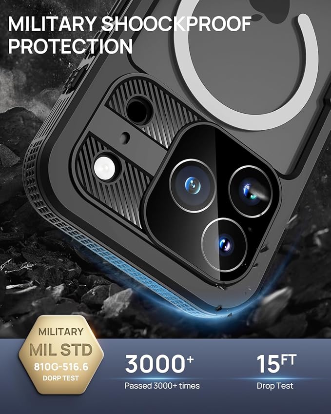 Lanhiem Magnetic for iPhone 17 Pro Max Case, IP68 Waterproof Dustproof - Image 4