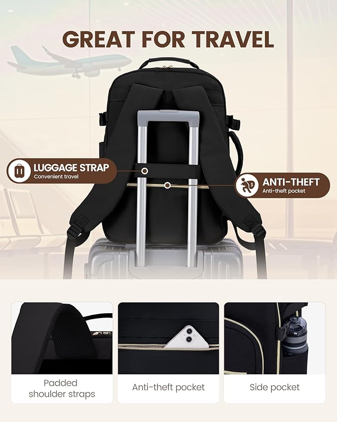 LOVEVOOK Travel Backpack for Women & Men 40L, Airline Approved Carry On - Image 6