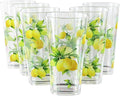 Reston Lloyd Calypso Basics Fresh Lemons 19 oz Acrylic Drinkware Set of 6 – by RestonLloyd