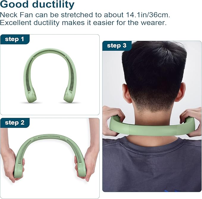 CIVPOWER Neck Fan: Portable Personal Neck Cooling Rechargeable Bladeless Fan - Image 7