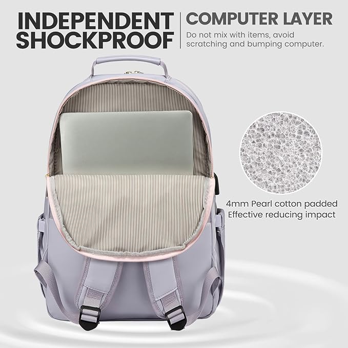 LOVEVOOK Laptop Backpack for Women 18.4 inch, Cute Womens Travel Backpack Purse - Image 4