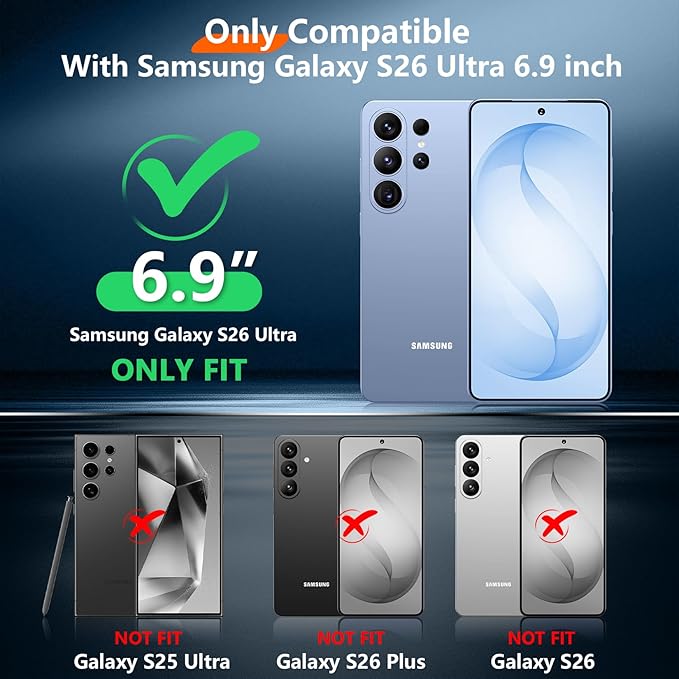 Temdan Designed for Samsung Galaxy S26 Ultra Case, Slim Thin Phone Case for - Image 3