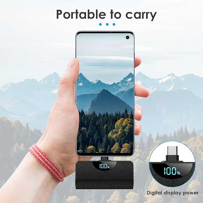 Mini Portable Charger 5000mAh Power Bank, 15w PD USB C Cell Phone Portable Power - Image 5