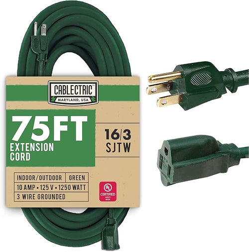 75 Foot Outdoor Extension Cord by Cablectric