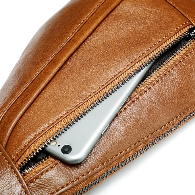 Hebetag Leather Crossbody Sling Bag - Image 5