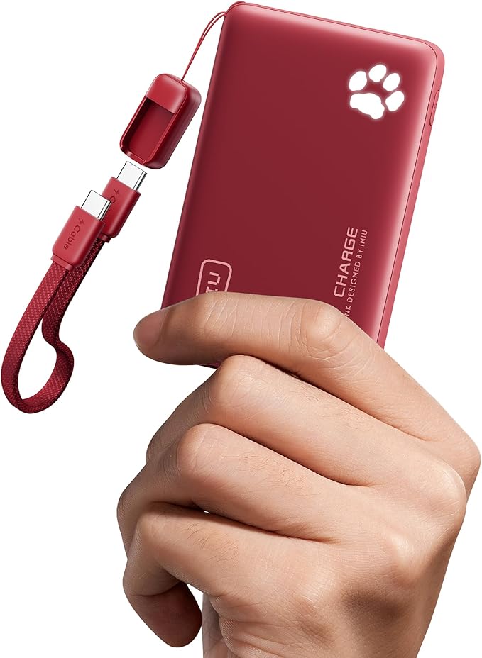 INIU Portable Charger, Ultra Slim 10000mAh 45W PD Power Bank, Fast Charging