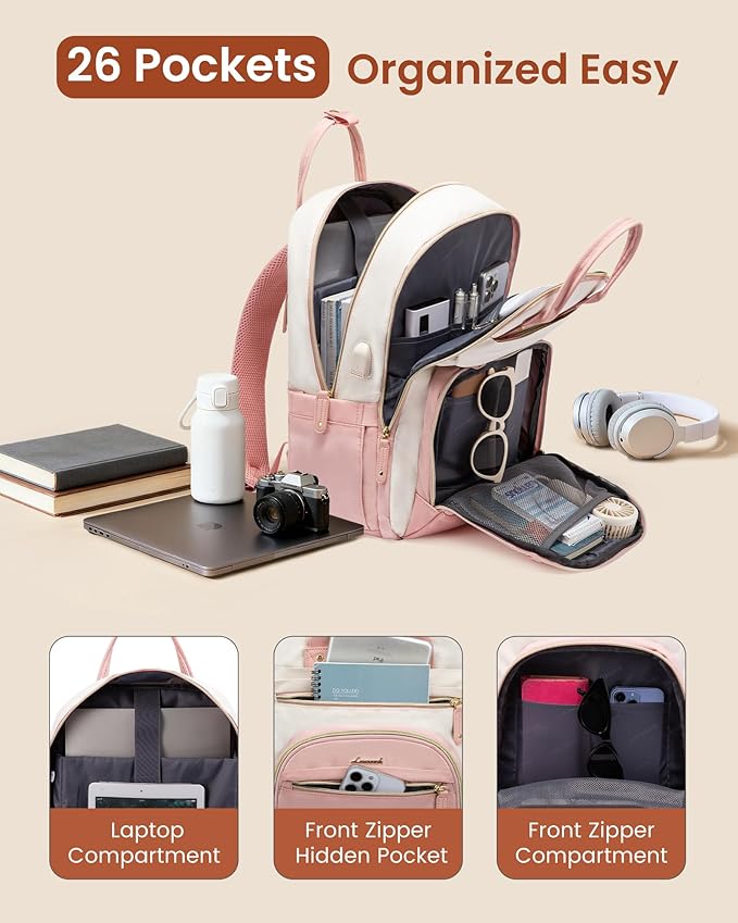 LOVEVOOK Backpack for Women, Laptop Backpack Women, Fits 15.6 Inch Laptop Bag - Image 3