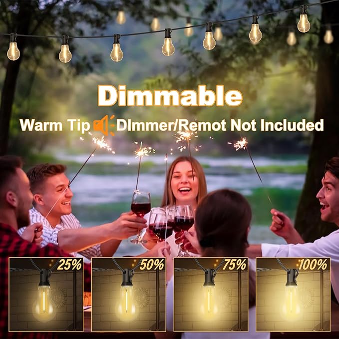 100FT LED Outdoor String Lights - Image 3