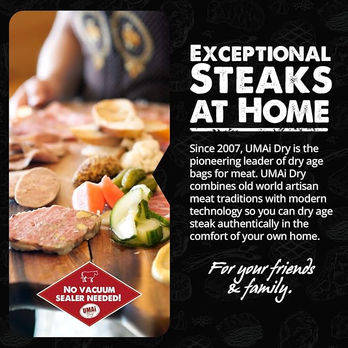 UMAi Dry Aging Bag for Steaks, Dry Age Bags for Meat, Brisket or Bone-In up to - Image 3