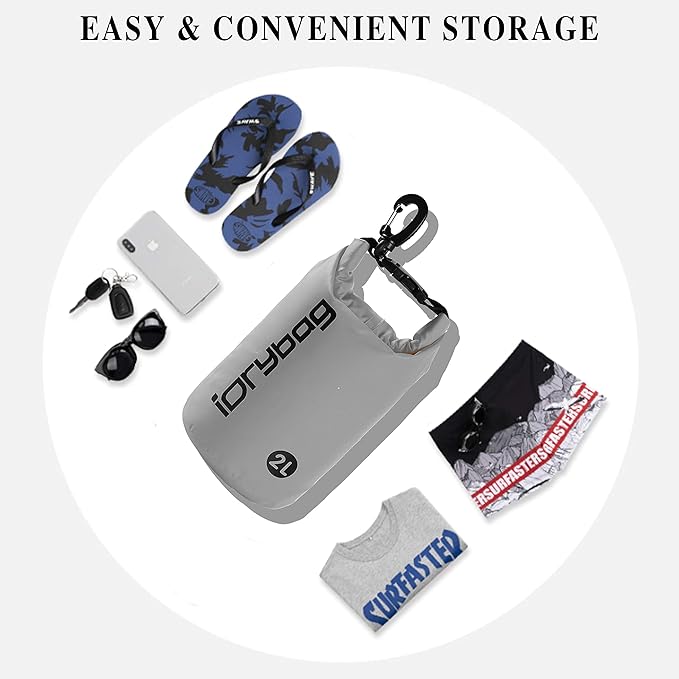 IDRYBAG Dry Bag for Kayaking Waterproof 2L/5L/10L/15L/20L, Small Dry Sack - Image 4
