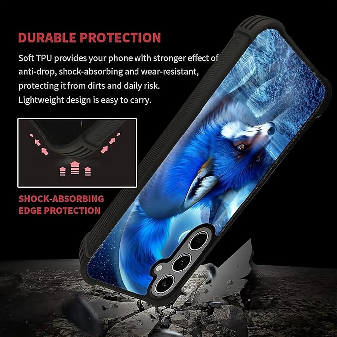 for Samsung Galaxy S24 S25 Plus Case, Snowy Mountain Fox Lake Pattern Graphic - Image 7