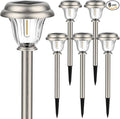 DERAYSION Solar Lights Outdoor Waterproof, Brushed Stainless Steel Glass Solar by DERAYSIONSolarLighting