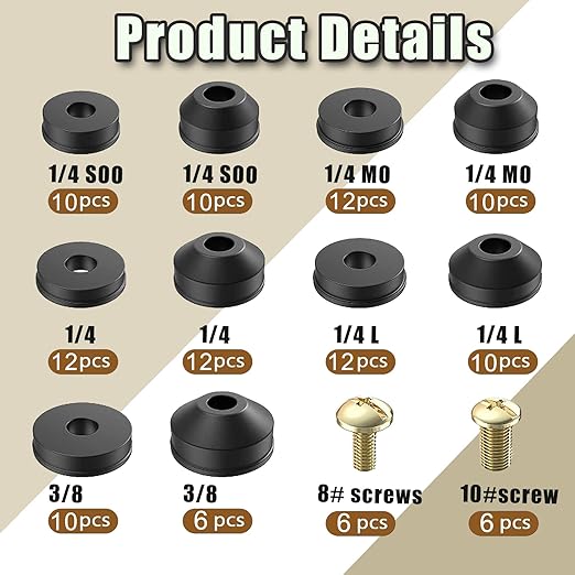 116 PCS Faucet Washer Assortment Kit Outdoor Faucet Repair Kit - Image 2