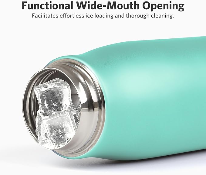 Water Bottle with Portable Lid Metal Thermos Vacuum Insulated Stainless Steel | - Image 2
