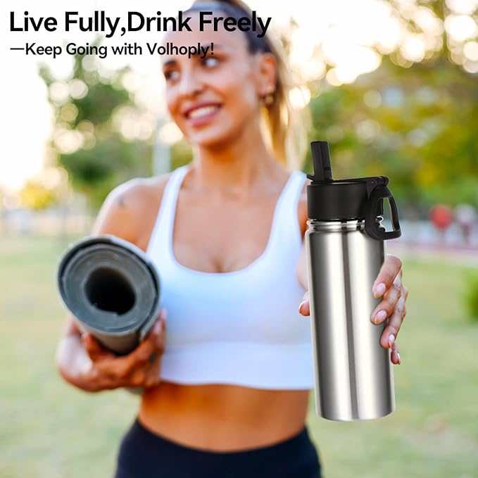 Volhoply 18oz Kids Insulated Water Bottle, Stainless Steel Water Bottles - Image 7