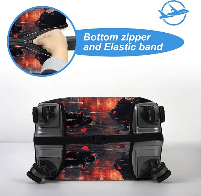 Luggage Cover Protector for 30-32 Inch Suitcases, TSA Approved Elastic Travel - Image 5