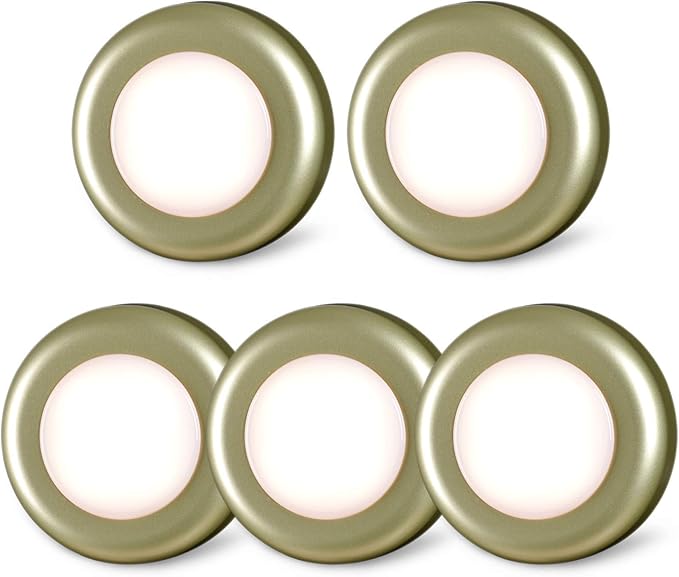 STAR-SPANGLED 5 Pack 2.8” Push Tap Lights, Stick on Touch Puck Lights AAA - Image 8
