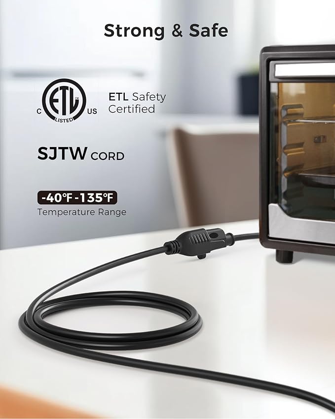 Cable Matters 16 AWG Heavy Duty 13A Long Power Extension Cord - 35ft - Image 2