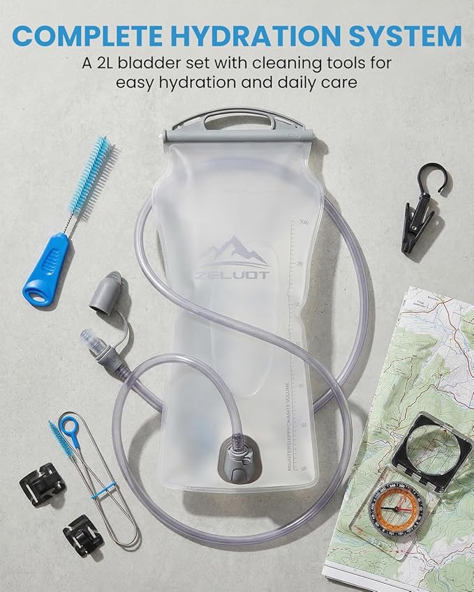 Zelvot 2L-3L Hydration Bladder Kit, 6 in 1 Water Bladder - Image 8