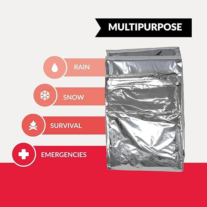 MEETSWEET Emergency Rescue Blanket Set of 8, Outdoor Survival Blanket Waterproof - Image 3