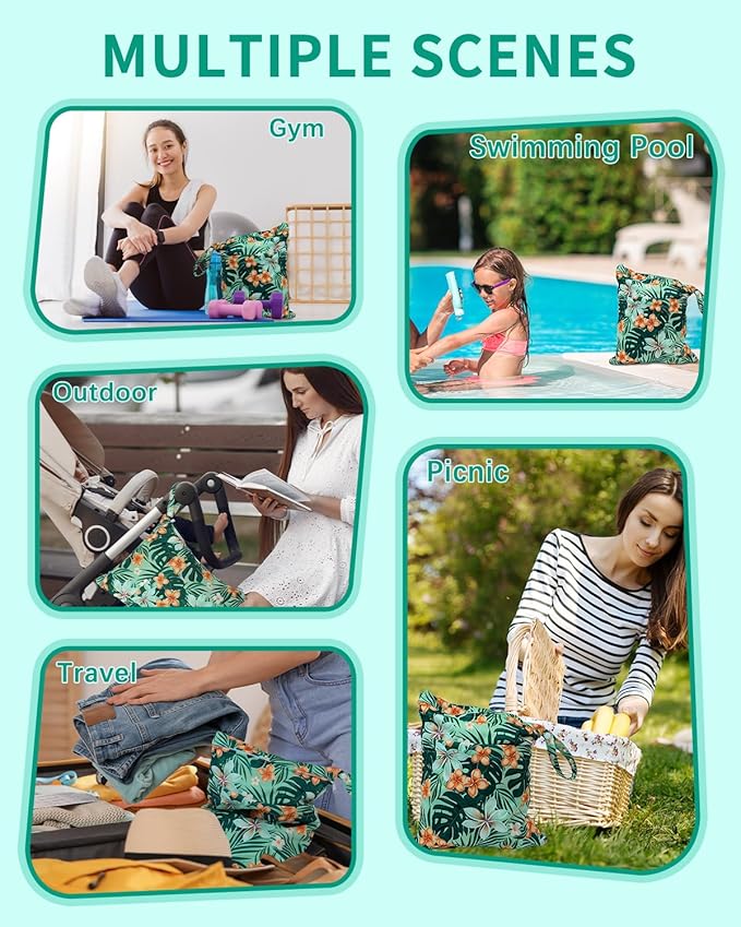 babygoal Wet Bags 3 Pack, Waterproof Travel Dry Bags - Image 5