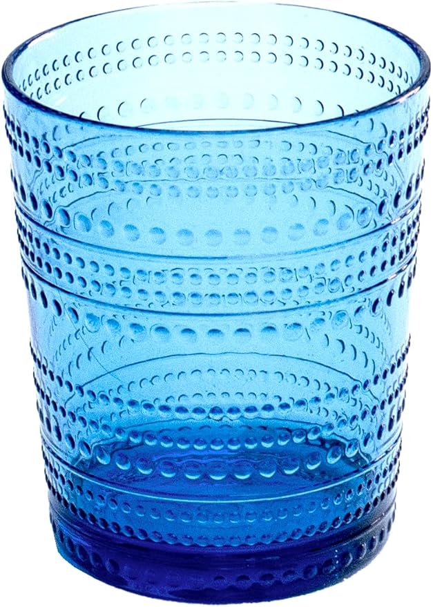 Beaded 15.6 oz Durable Acrylic Double Old Fashioned Drinking Glasses, - Image 2