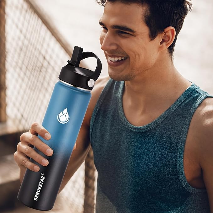 SENDESTAR Insulated Water Bottle 24 oz, Double Wall Vacuum Leak Proof Stainless - Image 4