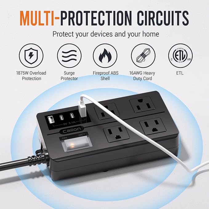 15FT Outdoor Waterproof Power Strip Surge Protector - Image 5