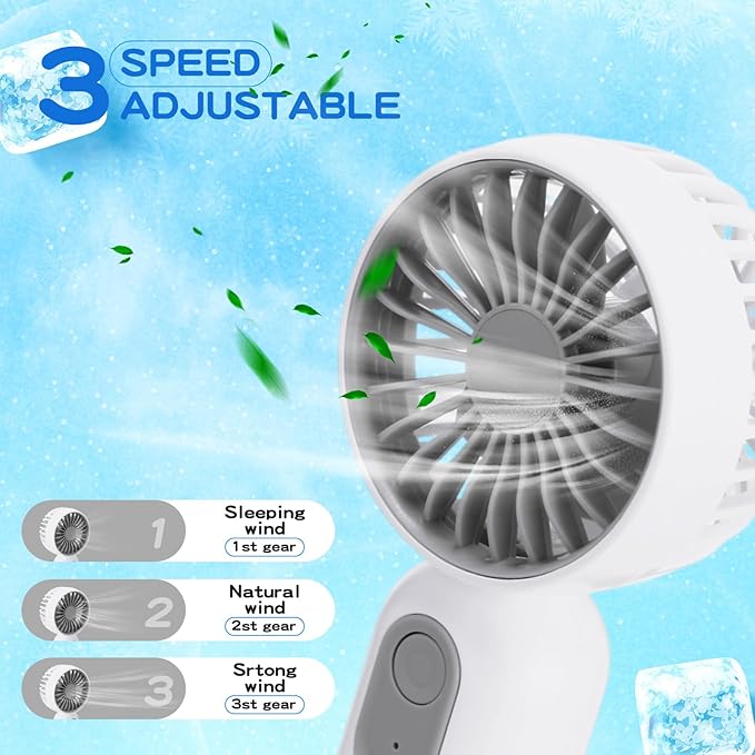 Rossesay 1 Pcs Mini Portable Fan Bulk Cute Handheld Lightweight Small Little - Image 3