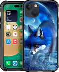 for iPhone 13 Case, Snowy Mountain Fox Lake Pattern Graphic Design Girl Boy by FKBRCL4U