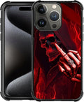 for iPhone 16 Pro Max Case, Gestures Funny Skull Pattern Graphic Design Girl by FKBRCL4U