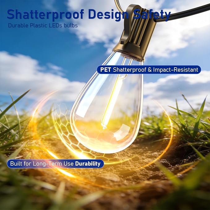 30FT LED Outdoor String Lights - Image 9
