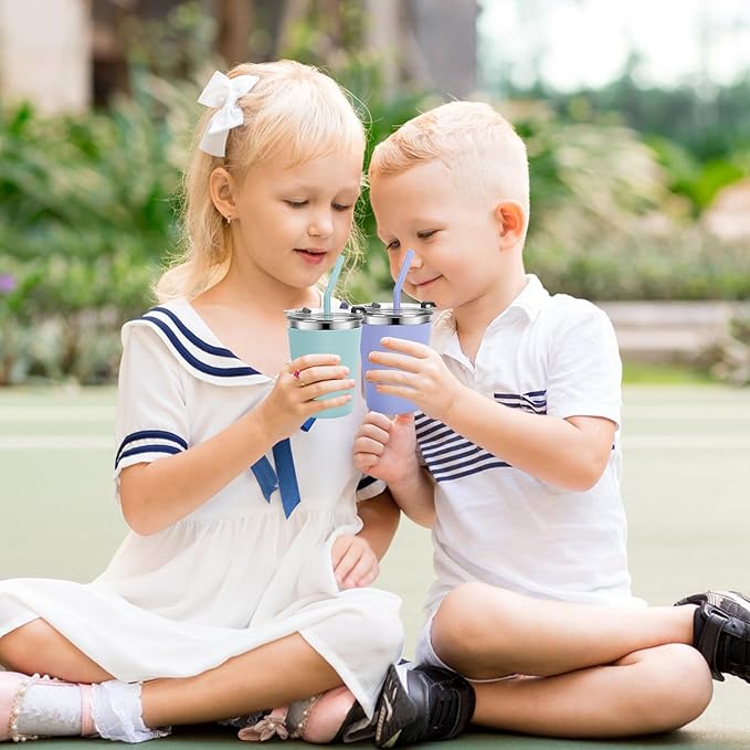 Kids Cups with Straws and Lids Leak Proof, 12oz Sippy Cups - Image 7
