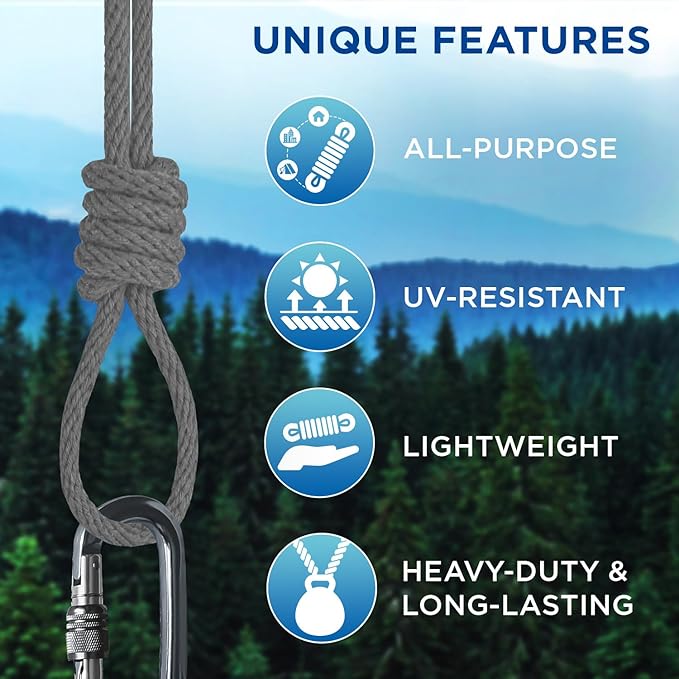 TECEUM Cotton Rope 3/16” – 100 FT – Strong All-Purpose Braided Rope – Natural - Image 4