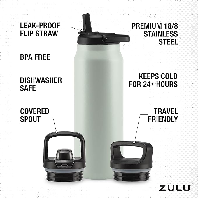 ZULU Base 40oz Stainless Steel Water Bottle - Image 4