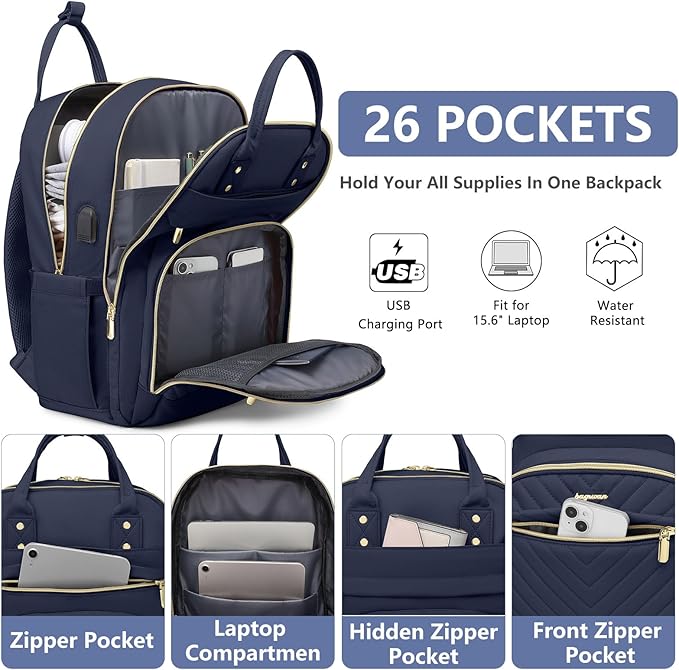 Laptop Backpack for Women Work Bag - Image 2