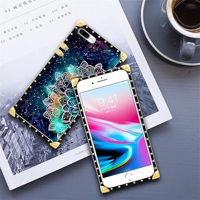 Compatible with iPhone 8 Plus 7 Plus Case, Starry Sky Colourful Mandala Luxury - Image 6