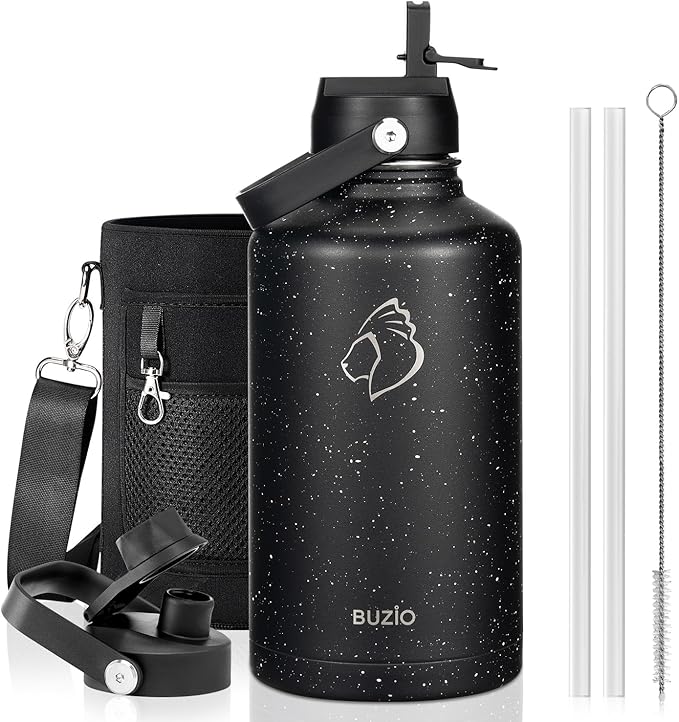 BUZIO Insulated Water Bottles 64oz by BUZIO