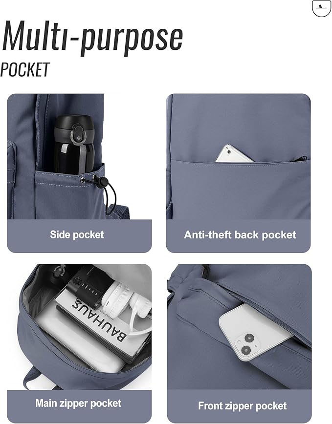 BJLFS School Bag Backpack for Women Kids Teens Girls, Small Bookbag College - Image 6