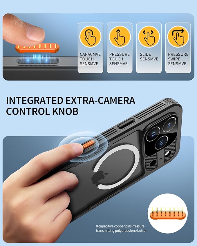 Lanhiem Magnetic for iPhone 17 Pro Case, Built-in Privacy Screen Protector - Image 4