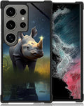 for Samsung Galaxy S24 Ultra Case, Rhino Water Marshes Pattern Graphic Design by FKBRCL4U