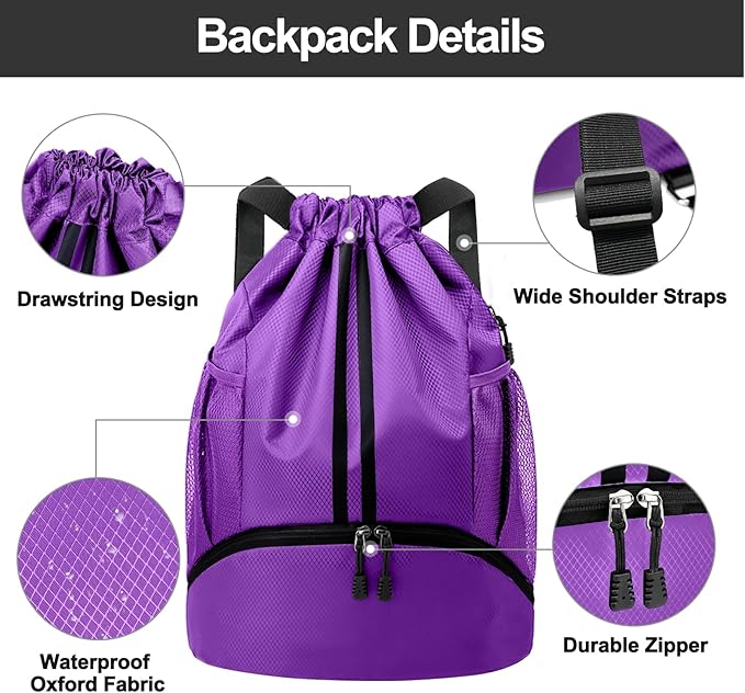 Hoedia Sports Drawstring Backpack - Image 6
