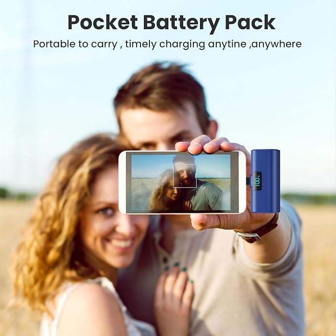 Small Portable Charger 5200mAh, Upgraded PD USB C Power Bank Built-in USB-C - Image 4