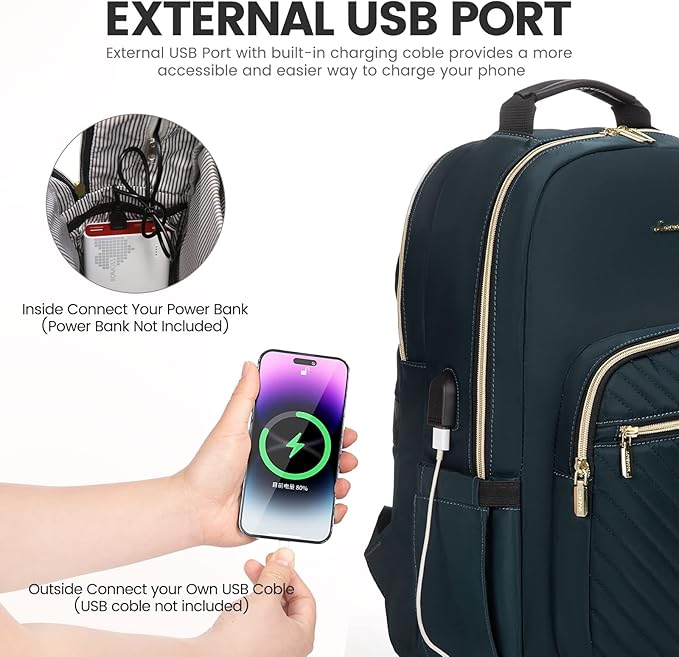LOVEVOOK Laptop Backpack for Women 15.6 inch, Cute Womens Travel Backpack Purse - Image 5